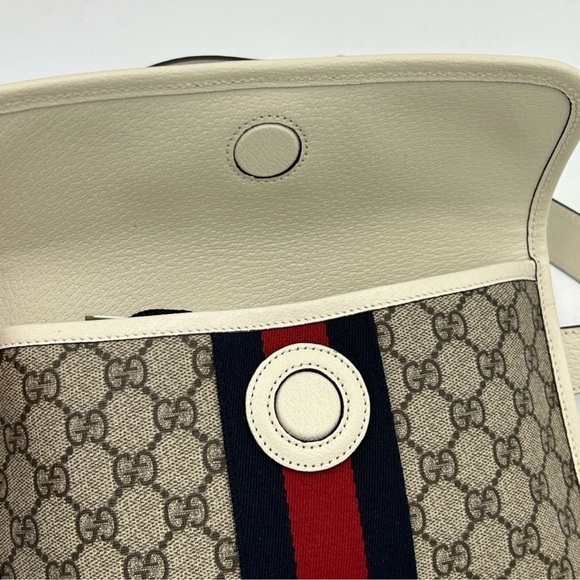Women’s Gucci brown/white GG canvas web Ophidia belt bag 80 cm/32 adjust… - Picture 8 of 14